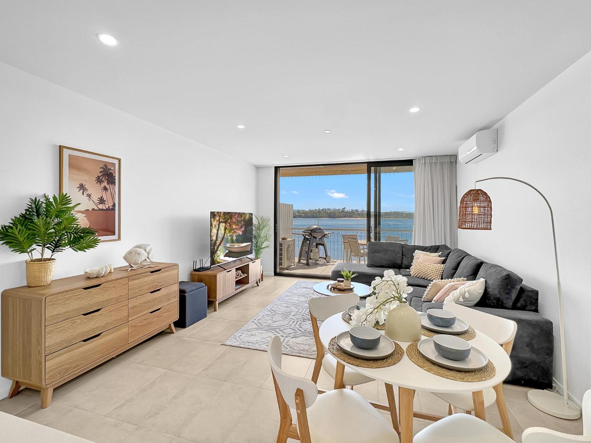 Modern 1-bedroom With Sweeping Water Views Apartment